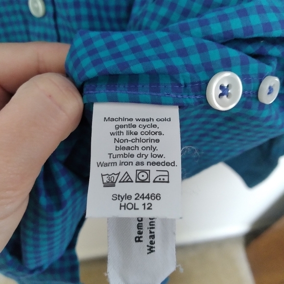 J. Crew Blue Plaid Slim Fit Long Sleeve Button Down Shirt Size Small - Picture 7 of 7